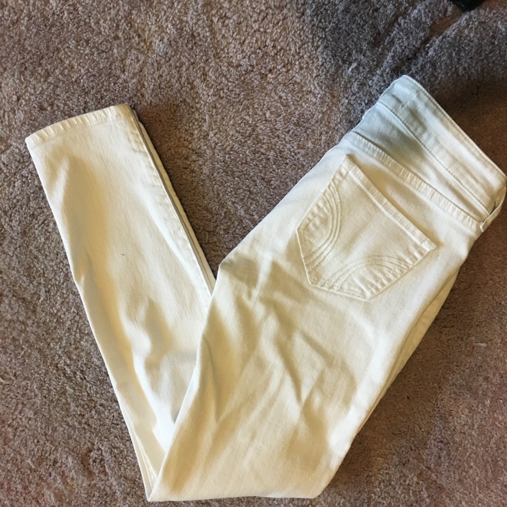 Hollister white skinny jeans